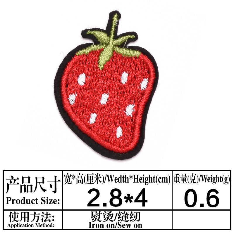 Wholesale Fruit flower  strawberry  pineapple embroidery patch